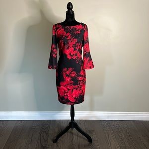 Calvin Klein floral print knit dress
